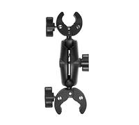 Support de guidon de moto, 1 jeu de pince double C de 25 mm, base de montage à rotule rotative à 360 degrés pour tête de moto, double clip de tête C, support de caméra d'action