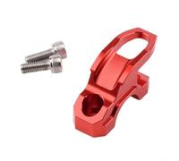 Support de guidon de scooter en alliage d'aluminium prenant en charge l'installation du maître-cylindre de frein tout en offrant des options de suspension de casque et de petit équipement (rouge)