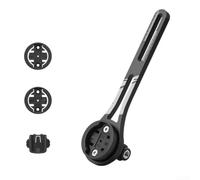 Support de guidon de vélo pour Garmin Bryton - Alliage d'aluminium - Support pour ordinateur de vélo avec base de caméra lumineuse - Noir 38 x 142 mm (rouge)