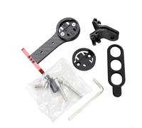 Support de guidon de vélo pour Garmin/Bryton avec support en fibre de carbone et clip d'éclairage (noir)