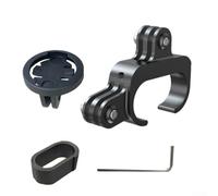 Support de guidon de vélo robuste en aluminium compatible avec les appareils Garmin et les caméras d'action 6,35 mm pour vélos de route avec outil d'installation facile inclus Noir (kit adaptateur