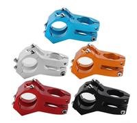 Support de guidon en alliage d'aluminium pour tige de vélo, support de guidon à courte portée avec entretoise de diamètre de serrage de 31,8 mm, composant de cyclisme léger pour l'avant réglable (bleu