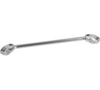 Support de guidon Highsider Pro, avec barre transversale, colliers en deux parties, en aluminium poli