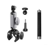 Support de guidon pivotant à 360° pour Insta360 ONE X3 P et Dji Action 3 4 5 avec mécanisme de verrouillage sécurisé à double rotule (B)