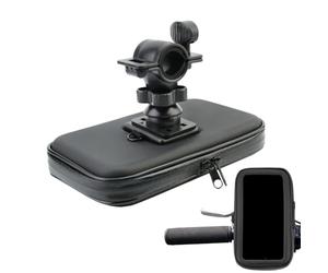 Support de guidon pour smartphone - Fixation rotative pour appareil mobile | Solution de rangement protégée contre les intempéries, construction stable, support d'accompagnement de conduite |