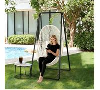 Support de Hamac Chaise Compact - FIANAO - Cadre Acier Renforcé, Tapis Antidérapant, Montage Facile - Charge 100kg - 85×80×144cm