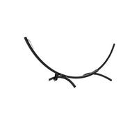 Outsunny Support de hamac en métal avec Roues, Pied de hamac Charge maximale 150 kg avec chaînes, Crochets, pour extérieur et intérieur, 337 x 118 x 118 cm Noir