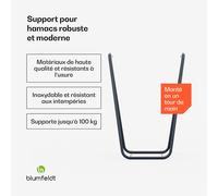 Support de hamac SwayStation Curve | inoxydable | résistant aux intempéries | intérieur/extérieur | jusqu'à 100 Kg