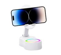 Support De Haut-parleur À Induction - Éclairage Noir 16x8x7cm ABS, Support Audio Sans Fil Pour Smartphone, Tablette, Station De Son Mobile, Écoute De Musique, Production Vidéo, Base Compacte, Stab