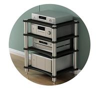Support de haut-parleur, armoire AV à 3 niveaux pour TV et amplificateurs, support audio élégant, mobilier de cinéma maison, centre multimédia pour solutions de rangement et de divertissement