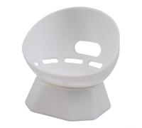 Support de haut-parleur compatible avec Echo Dot 4 et Echo Dot 5 avec base en silicone intégrée pour une stabilité constante (blanc)
