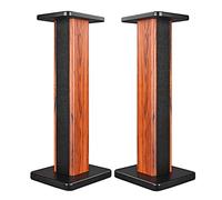 Support de haut-parleur de bibliothèque de 24,4 pouces, son surround home cinéma, une paire de support de haut-parleur central au sol, support audio absorbant les chocs (couleur : Bruin, taille : 70