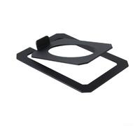 Support de haut-parleur de bureau inclinable à 15° en métal pour ordinateur - Support anti-vibration pour étagère de bibliothèque 13,5 x 11,2 cm (noir)