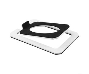 Support de haut-parleur de table incliné pour moniteur de studio à résonance réduite 13,5 x 11,2 cm (blanc)