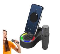 Support de haut-parleur de téléphone - Station de chargement sans fil - Lumières LED - Gadgets cool Tech pour tableau de bord de voiture, salon, chambre à coucher, vidéoconférence, camping, cuisine