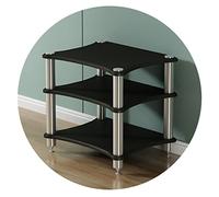 Support de haut-parleur, meuble AV à 3 niveaux pour TV et amplificateurs, support audio élégant, meubles de cinéma maison, centre de divertissement multimédia