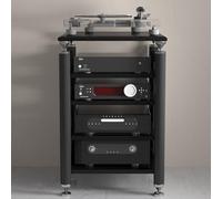Support de haut-parleur, support multimédia, moderne avec roulettes, support multimédia audio-vidéo, support audio mobile, support de lecteur tour, meuble stéréo, support multimédia vidéo, support a