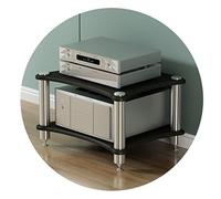 Support de haut-parleurs HiFi à 3 niveaux et armoire d'équipement AV - Meuble TV élégant pour amplificateurs, home cinéma et systèmes audio - Solution de rangement durable pour les amateurs de musique