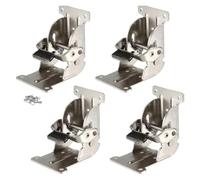 Support de jambe pliant, matériel charnière autobloquant avec vis, d'extension verrouillage for établi Table et lit, 4 pièces(Silver)