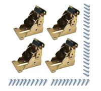 Support de jambe pliant, matériel charnière autobloquant avec vis, d'extension verrouillage for établi Table et lit, 4 pièces(Zinc)