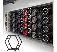 Support de jante multi-pneus pour affichage, étagère de rangement hexagonale robuste, empilable, support de roues de véhicule, assemblage facile