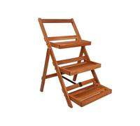 Support de jardinière à 3 niveaux 50x63x80 cm Acacia solide 43994