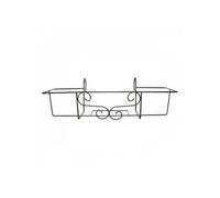 Support de jardinière pour balcon L - L 62 x P 27 x H 17,9 - Fer
