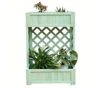 Support de jardinière rectangulaire à deux niveaux en bois cèdre | Multicolore, plusieurs tailles, scénario d'utilisation : maison, jardin, bureau, extérieur.(Green,100x35x90cm)