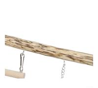 Support de jeu multifonction en bois pour oiseaux avec perchoir et pomme de pin pour soutenir les comportements naturels et les besoins d'activité
