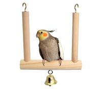 Support de jeu pour cage pour perroquet - Perchoir en bois - Plateforme à bascule - Jouet de salle de sport en bois naturel durable et sûr à suspendre pour l'activité mentale et physique