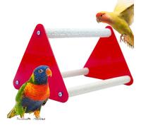 Support de jeu pour oiseaux, siège triangulaire, jouet d'entraînement pour perroquet, moineau - Barre de ponçage colorée pour écureuil, tige de ponçage pour perruches, perruches et cacatoès
