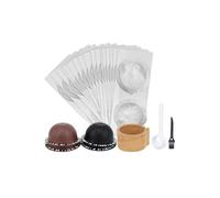 Support de joints en bois, Kit de joints en aluminium réutilisables, Compatible avec les capsules, accessoires for café(Wareset 2)