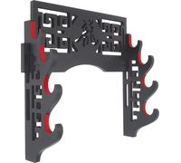 Support de katana en bois 4 niveaux Noir 38 x 36 cm