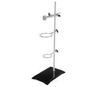 Support de laboratoire 13 x 21 cm, longueur de la tige 50 cm, avec pince à piston réglable, hauteur réglable, pour expériences chimiques et physiques