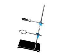 Support de laboratoire 30 cm de hauteur pour expériences de chimie avec surfaces antirouille et pinces de serrage