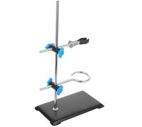Support de Laboratoire Cadre Stable en Fer Noir, Portable Mini | Base Carrée Rembourrée, Deux Types de Pinces, Démontable, pour Étudiants et Techniciens en Chimie Plusieurs styles