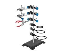 Support de laboratoire en acier inoxydable avec 3 clips réglables et capots, fournitures scolaires for l'enseignement la biologie chimique Pour débutants (bricolage)