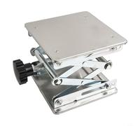 Support de laboratoire manuel avec plateforme en acier inoxydable de 150 x 150 mm, hauteur réglable de 75 à 260 mm pour expériences de physique, chimie et biologie