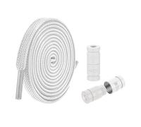 Support de lacets Durablle Lazy Shoelace - Boucle de lacets - Lacets élastiques sans nouage - Pour baskets, bottes et chaussures de sport - Lacets simples pour une personne active - Taille L, Blanc