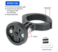 Support De Lampe Arrière Pour Tige De Selle De Vélo,Pour Garmin Bryton R300l Varia Radar Rétroviseur Rtl510 515 500 Magene L508 - Type Spt B13b Gmn