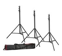 Support de lampe Bresser 3x BR-TP280 Pro 280 cm + sac | ✅ Livraison gratuite à partir de 100 €