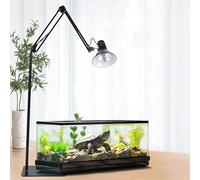Support de Lampe Chauffante pour Reptiles avec Abat-jour, Hauteur Réglable Bras Pivotant à 360°, Support de Lampe de Sol E26/E27, pour Lampes de Basking Tortues Aquariums Vivariums et Plantes