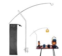Support de Lampe de Camping - Support d'éclairage extérieur en d'aluminium avec Crochet | Poteau de Support de Lampe de Camping Portable pour randonnée, Barbecue, randonnée, Plage, campeurs