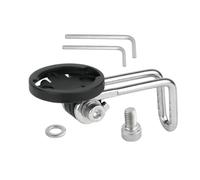 Support de lampe de fourche de vélo - Point de fixation à boulon rigide, support de phare pour vélo, bras de support de fourche, matériel en acier inoxydable noir massif | Support de lampe