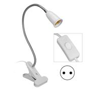 Support de lampe de pince de bureau - ZERONE - Pince LED E27 - Durable - Coussin de protection - Angle réglable