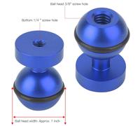 Support de lampe de plongée pour caméra d'action, rotule, fixation griffe flash, trou de vis 1/4" (bleu)