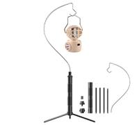 Support de Lampe d'extérieur pour Le Camping - Pied de Lampe Pliable télescopique en métal | Trépied de Lampe antirouille pour Voyage, Poteau de Lanterne Portable pour la Maison et la Vie Quotidienne