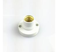 Support de lampe E14 pour culot à vis Edison, PBT ignifuge pour ampoule LED à économie d'énergie, adaptateur de bouchon à vis miniature noir et blanc (blanc)