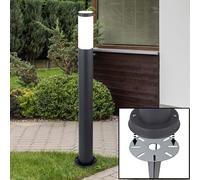 Lampe sur pied extérieure chemin de jardin éclairage de prise terrasses en acier inoxydable terre sol broche support lumière anthracite