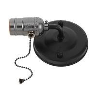 Support de Lampe Mural Vintage E26/e27 Rotatif à Chaîne Noire | Cuivre, Base Vissée Murale ou Plafond, Entraxe 3,5 à 5,5cm, pour Rénovation